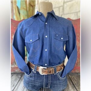 Wrangler retro style denim work shirt NWOT size XL